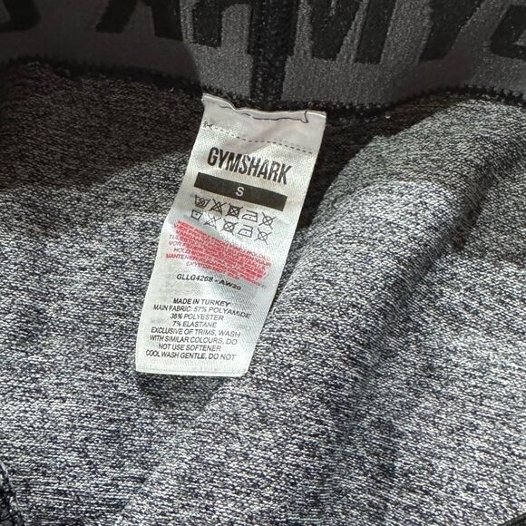 Gymshark Flex Low Rise Leggings Black Marl/Charcoal Women’s Small - Picture 3 of 5